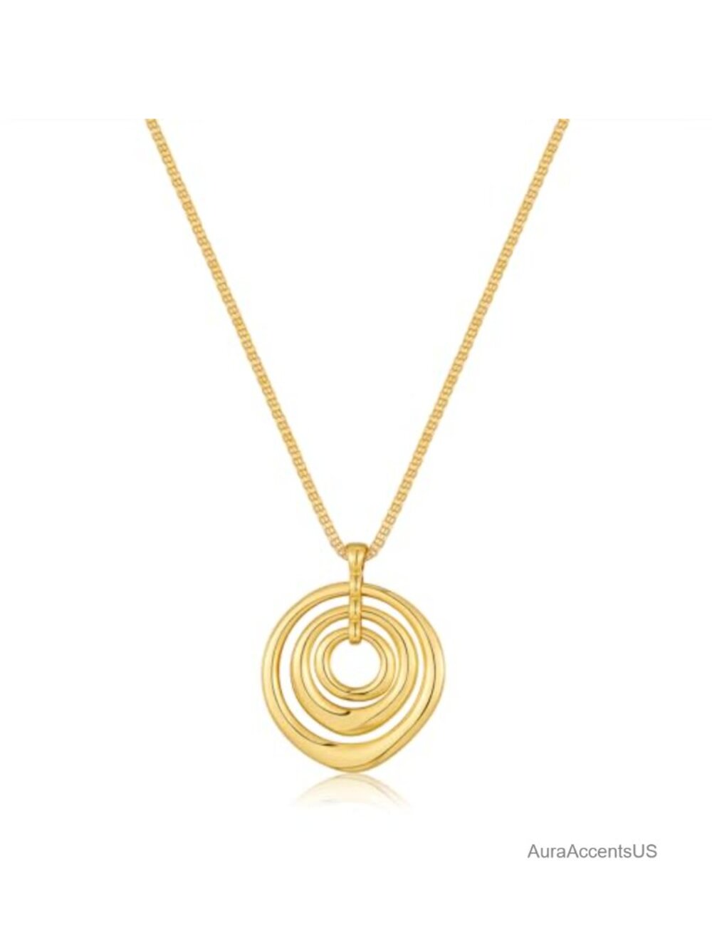 Gold Plated Choker Necklace with Sun Heart Flower Charms Pendant